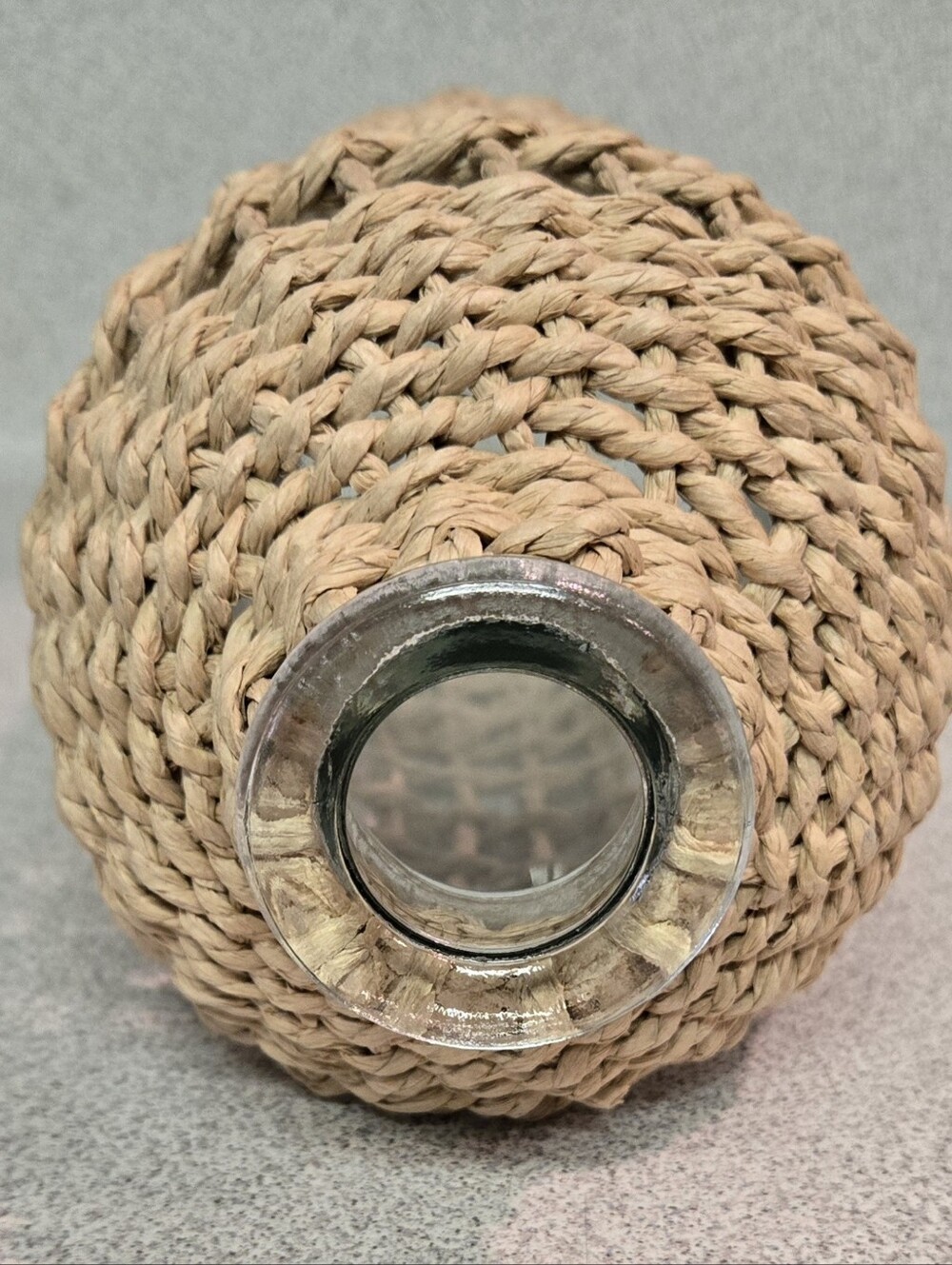 Decorative Rope Wrapped Jar/Vase, Medium - Picture 2 of 3